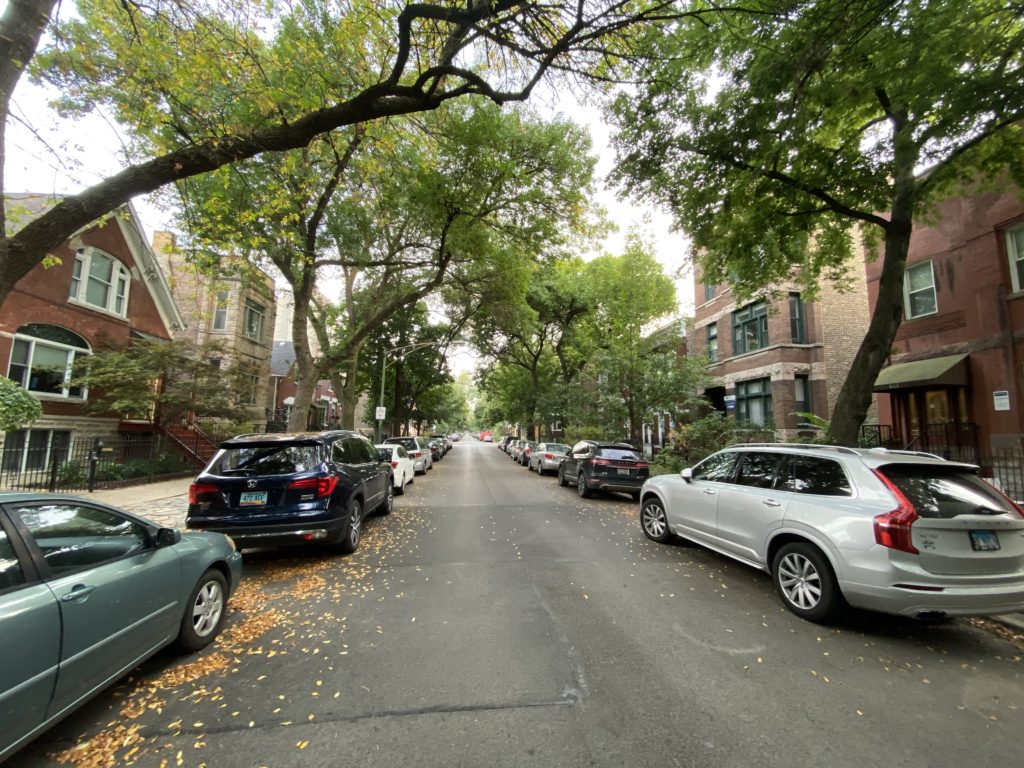 winchester avenue scene in east village chicago