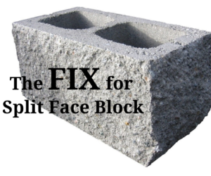 a split face block "brick"