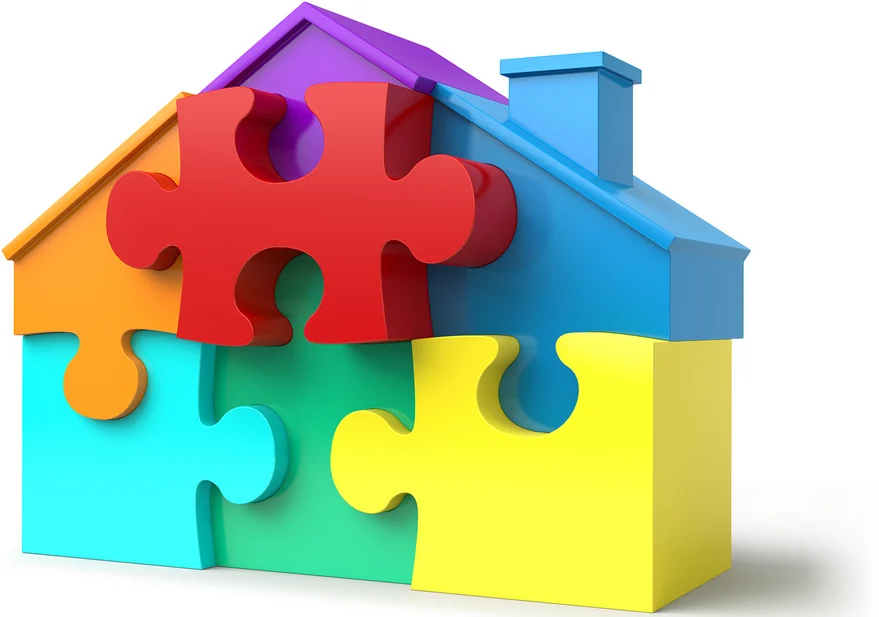 puzzle shaped like a house