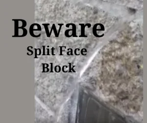 strong water stream spurting out of split face block