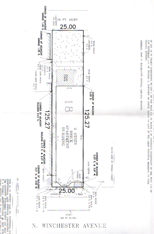 sirvey drawing of 1040 N Winchester