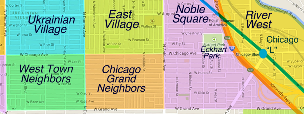 west-town-neighborhood-close-up close-up of West Town - the smaller neighborhood - rather than West Town the larger "community area"