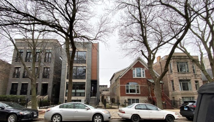 view of old vs new housing on Winchester Avenue