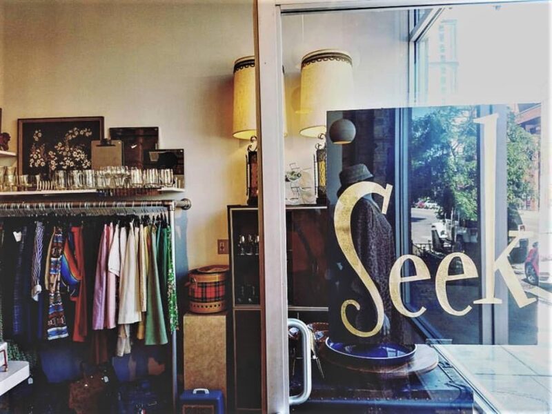 inside Seek Vintage shop