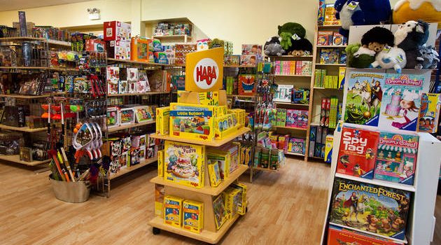 merchandise displays inside Cat and Mouse Games