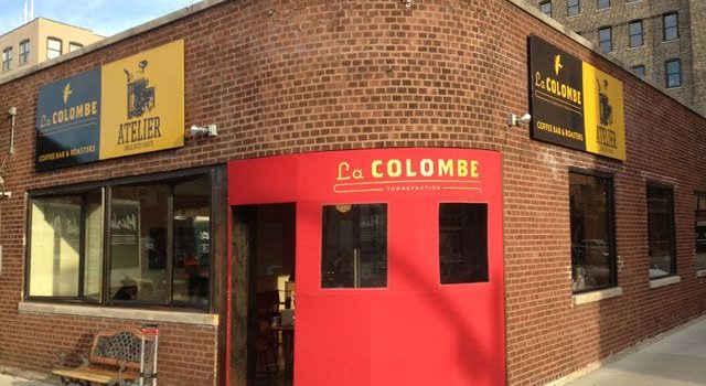 La Colombe entrance door