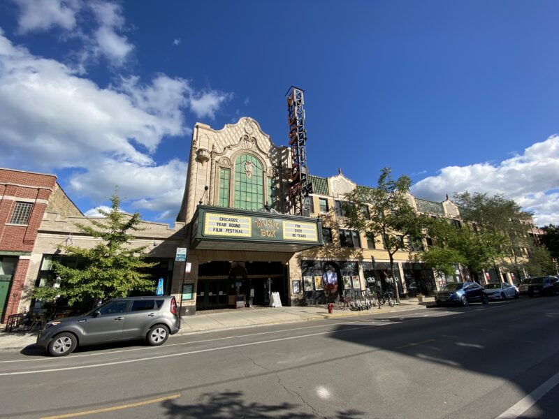 the exterior of Musicbox theater on Southport Avenue