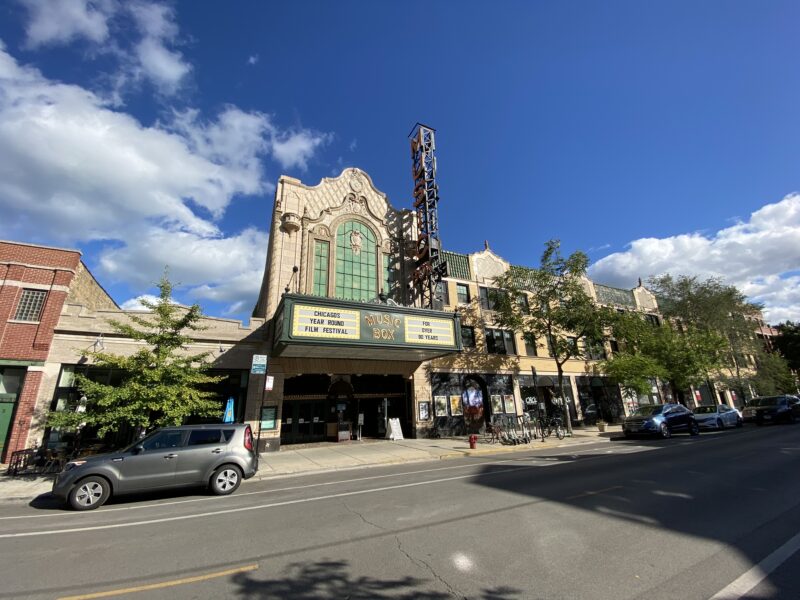 the exterior of Musicbox theater on Southport Avenue