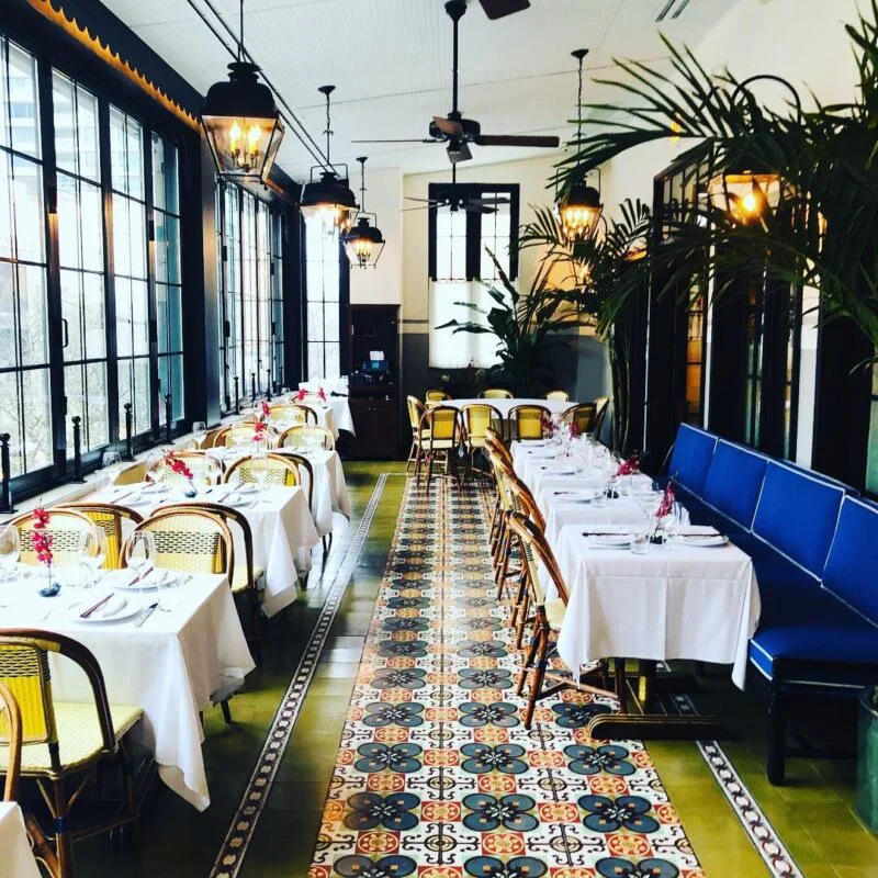 interior view of Le Colonial's decor