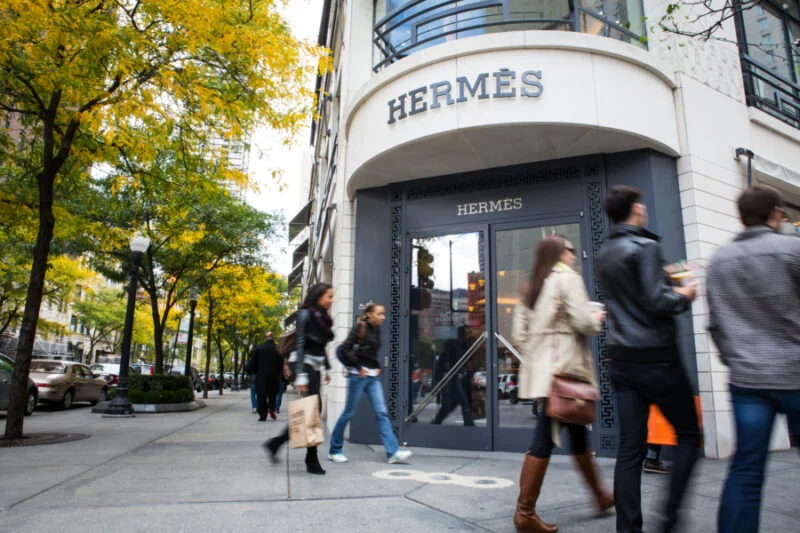 exterior of Hermes store