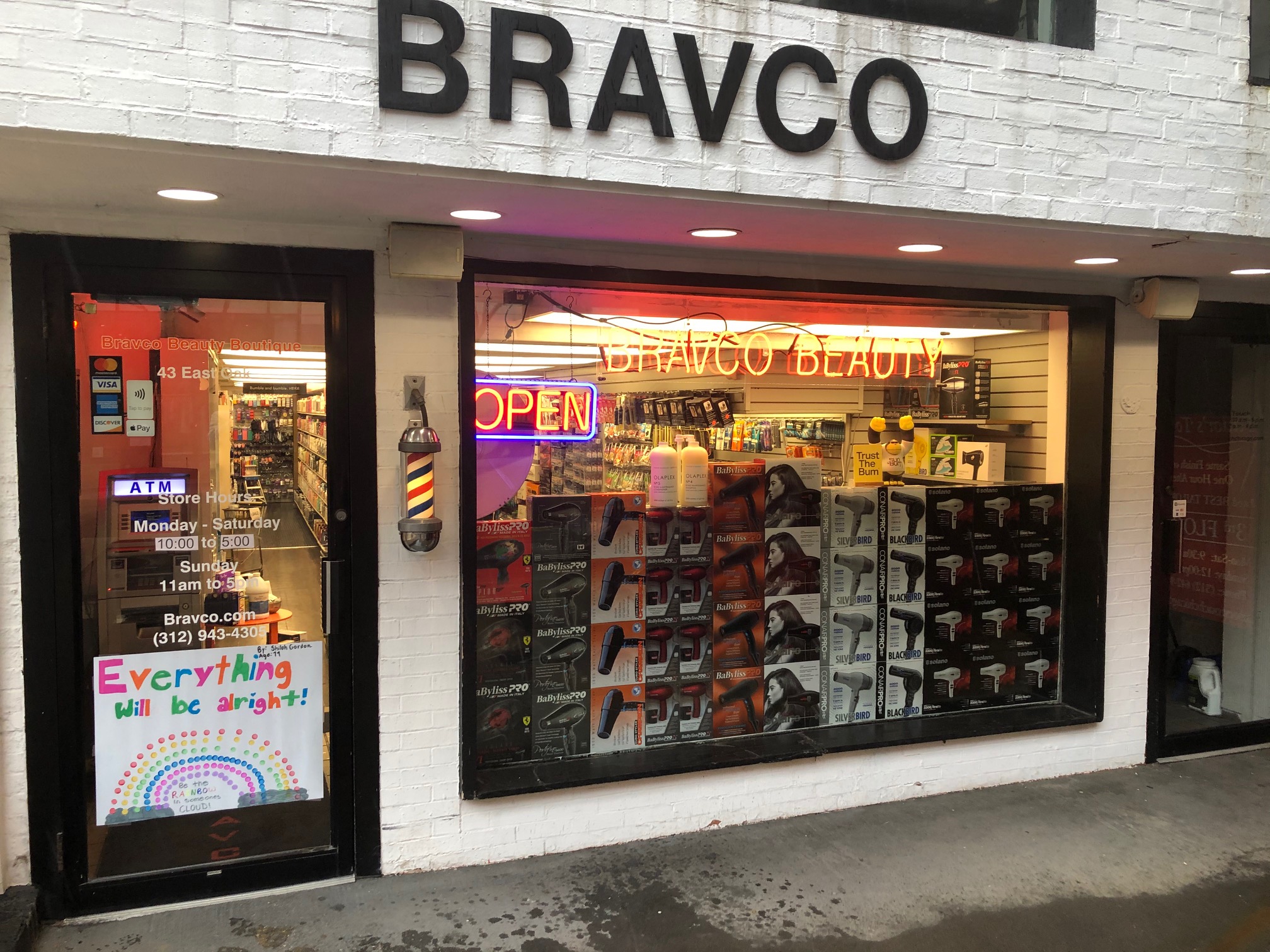 Bravco, a beauty supply shop on Oak St.